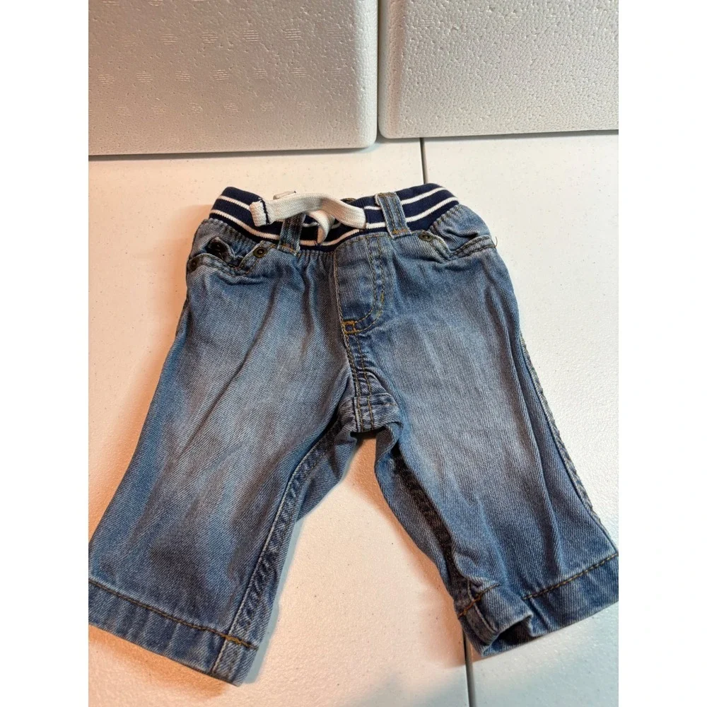 Carter's 3M Baby Boy Bundle of 5 Denim Overalls Striped Tee‎ Grey Pants